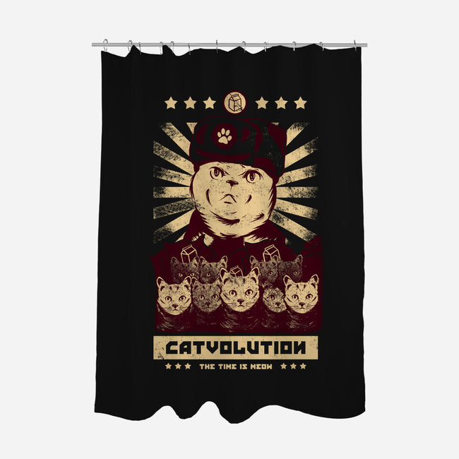 Catvolution-none polyester shower curtain-yumie