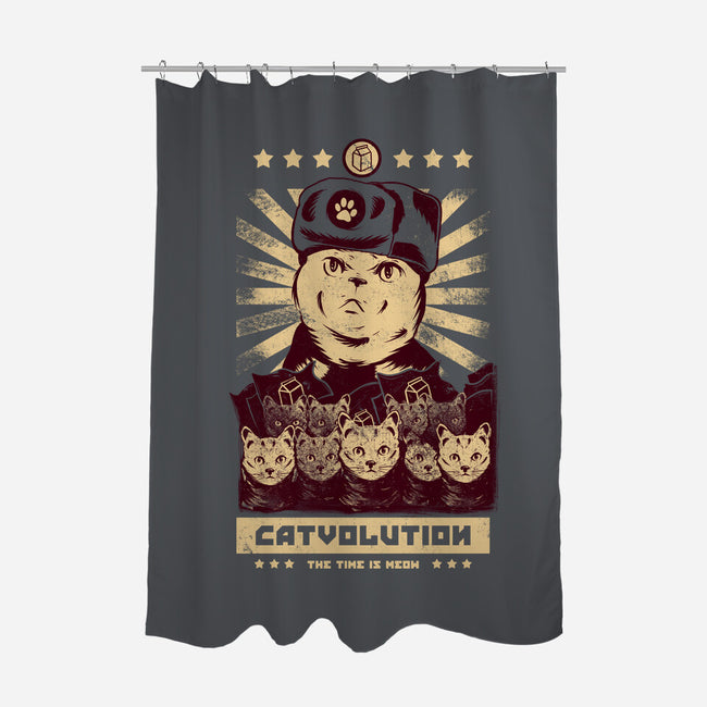 Catvolution-none polyester shower curtain-yumie