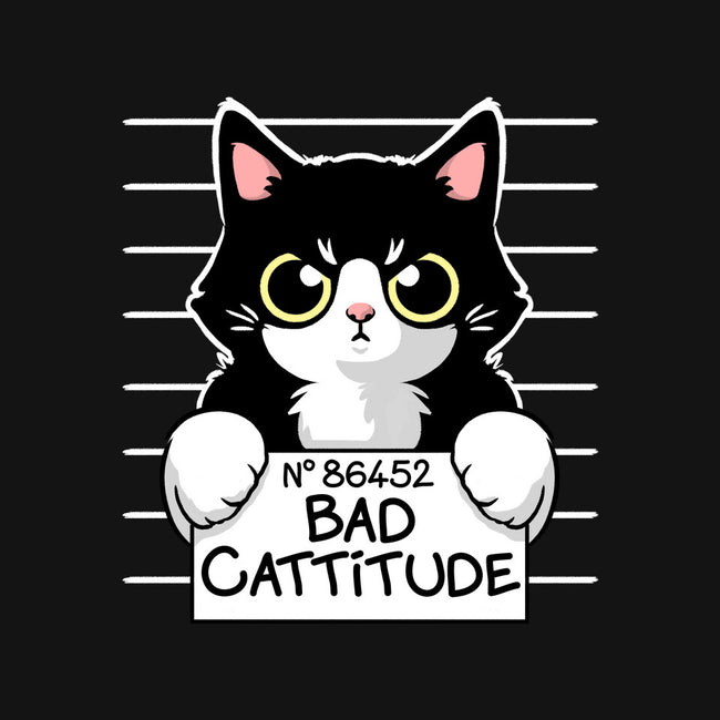 Bad Cattitude-none polyester shower curtain-NemiMakeit