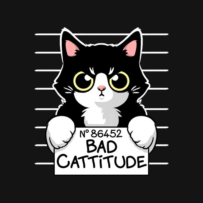 Bad Cattitude-none removable cover w insert throw pillow-NemiMakeit