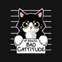 Bad Cattitude-none removable cover w insert throw pillow-NemiMakeit