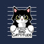 Bad Cattitude-womens v-neck tee-NemiMakeit