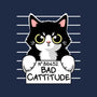 Bad Cattitude-none drawstring bag-NemiMakeit