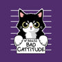 Bad Cattitude-none removable cover w insert throw pillow-NemiMakeit