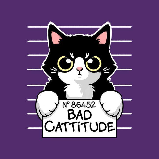 Bad Cattitude-none stretched canvas-NemiMakeit