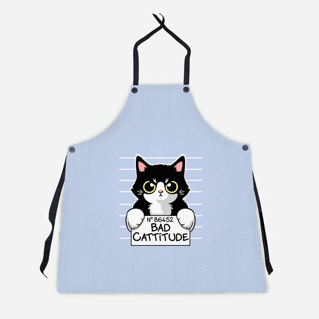Bad Cattitude-unisex kitchen apron-NemiMakeit
