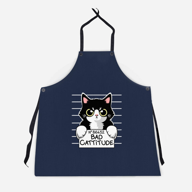 Bad Cattitude-unisex kitchen apron-NemiMakeit