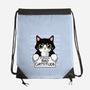 Bad Cattitude-none drawstring bag-NemiMakeit