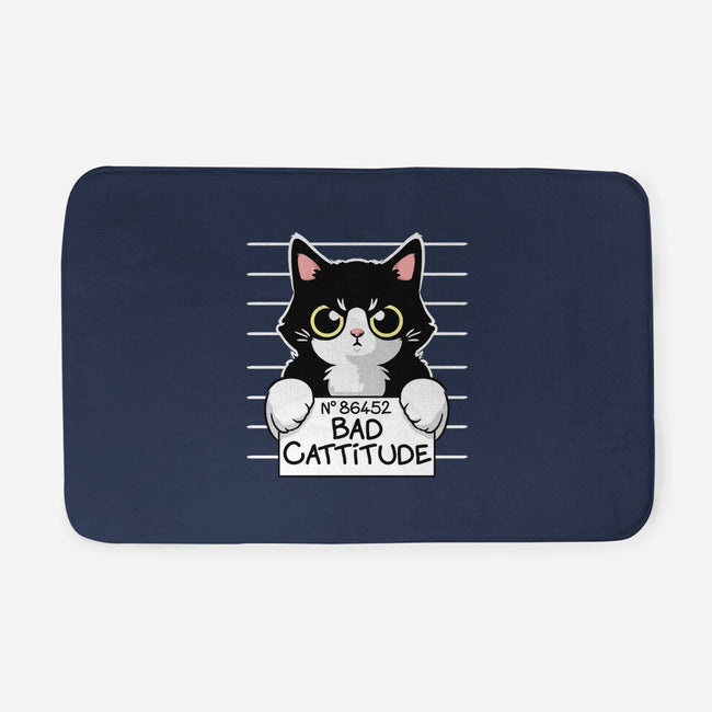 Bad Cattitude-none memory foam bath mat-NemiMakeit