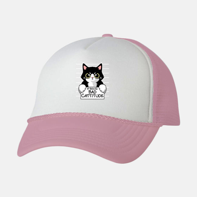 Bad Cattitude-unisex trucker hat-NemiMakeit