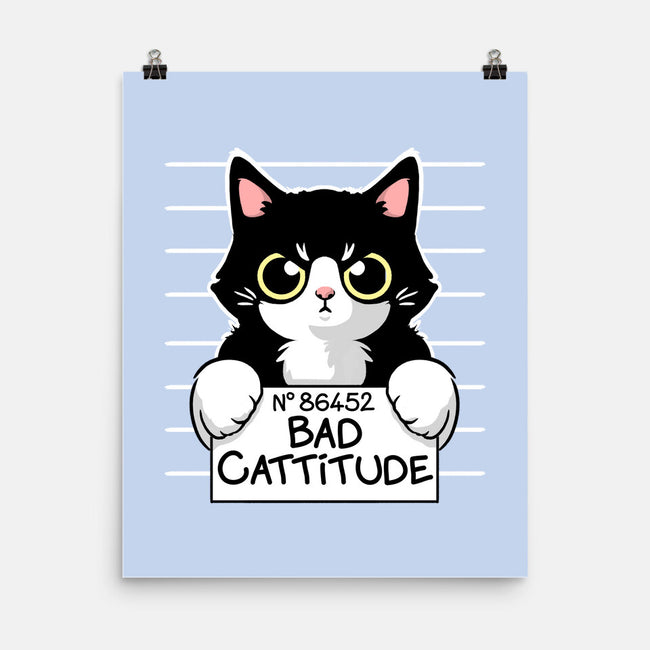 Bad Cattitude-none matte poster-NemiMakeit