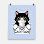 Bad Cattitude-none matte poster-NemiMakeit