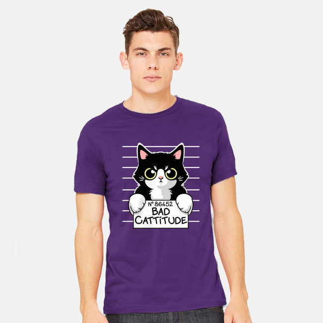 Bad Cattitude-mens heavyweight tee-NemiMakeit