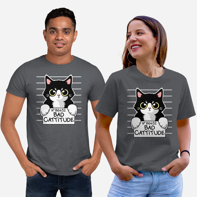 Bad Cattitude-unisex basic tee-NemiMakeit