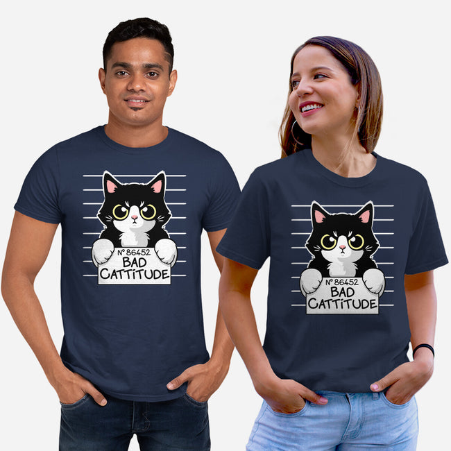 Bad Cattitude-unisex basic tee-NemiMakeit