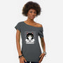 Bad Cattitude-womens off shoulder tee-NemiMakeit