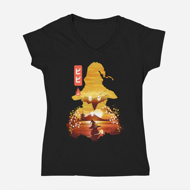 Ukiyo E Vivi-womens v-neck tee-dandingeroz