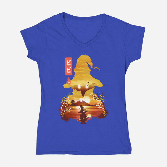 Ukiyo E Vivi-womens v-neck tee-dandingeroz