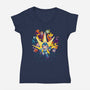 Rokku Run-womens v-neck tee-toyfu