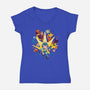 Rokku Run-womens v-neck tee-toyfu