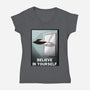 Believe in Yourself-womens v-neck tee-lincean