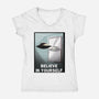 Believe in Yourself-womens v-neck tee-lincean