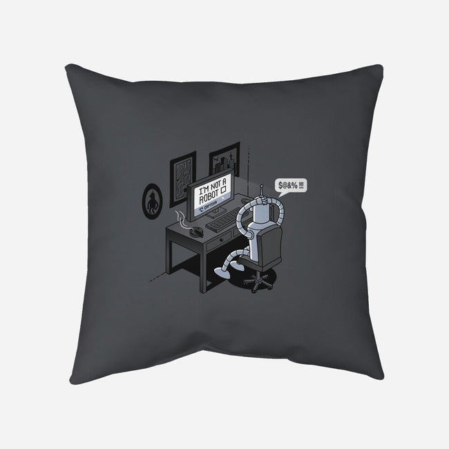 Robot Problems-none removable cover w insert throw pillow-Gamma-Ray