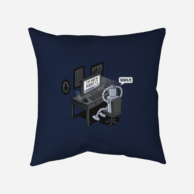 Robot Problems-none removable cover w insert throw pillow-Gamma-Ray