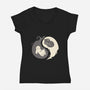 Yin and Yang-womens v-neck tee-amyneko