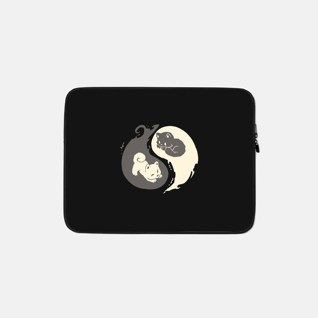 Yin and Yang-none zippered laptop sleeve-amyneko
