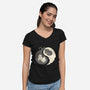 Yin and Yang-womens v-neck tee-amyneko