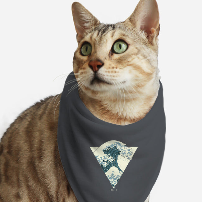 Great Wave-cat bandana pet collar-dewinpal