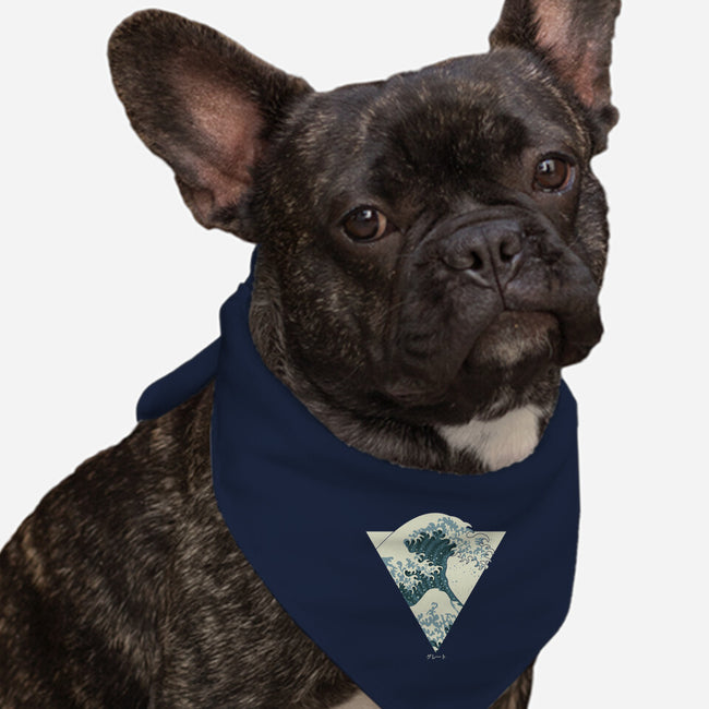 Great Wave-dog bandana pet collar-dewinpal