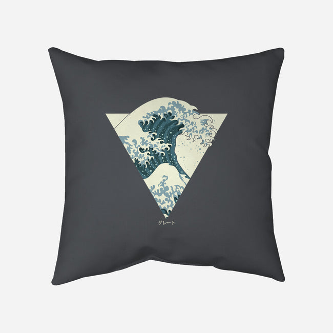 Great Wave-none removable cover throw pillow-dewinpal