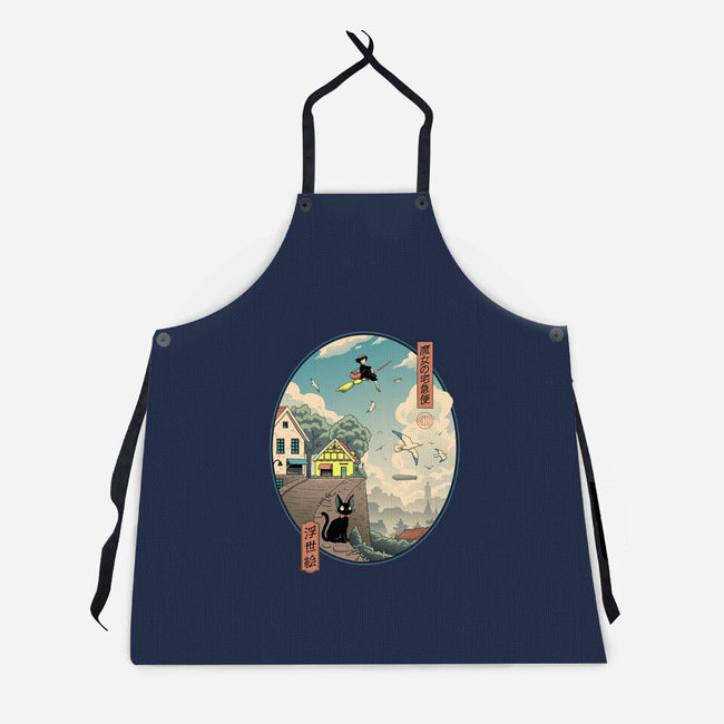 Ukiyo-E Delivery-unisex kitchen apron-vp021