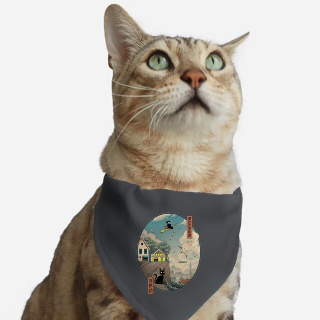 Ukiyo-E Delivery-cat adjustable pet collar-vp021