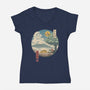 Neighbor's Ukiyo-E-womens v-neck tee-vp021