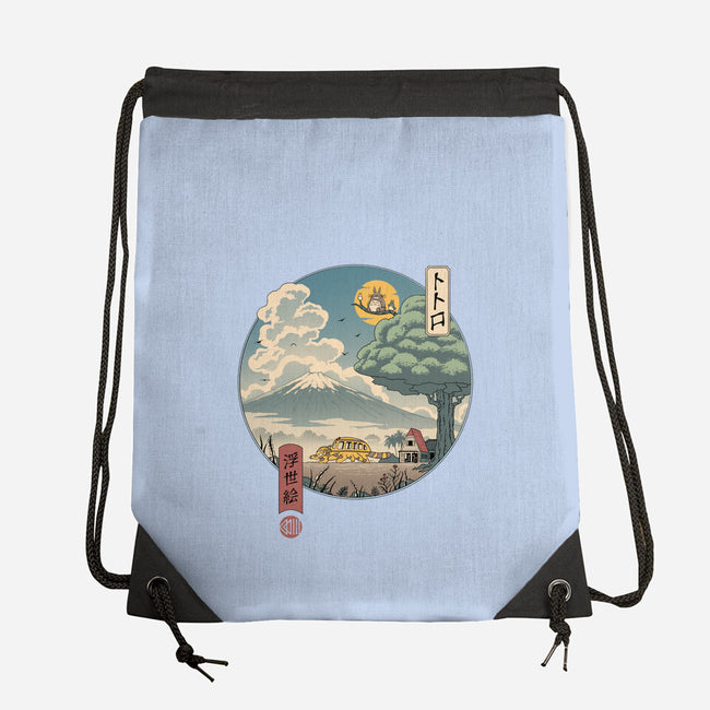 Neighbor's Ukiyo-E-none drawstring bag-vp021