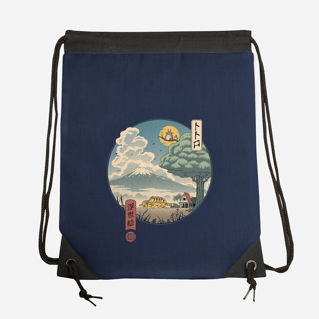 Neighbor's Ukiyo-E-none drawstring bag-vp021