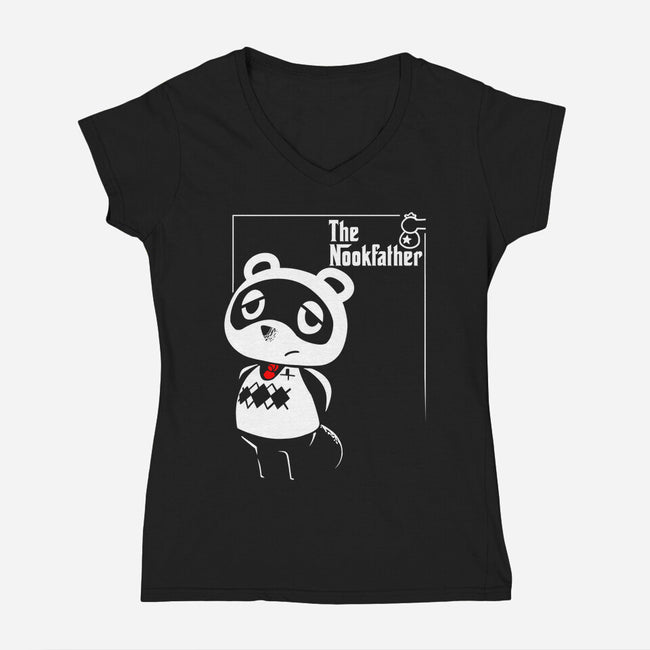 The Nookfather-womens v-neck tee-theteenosaur