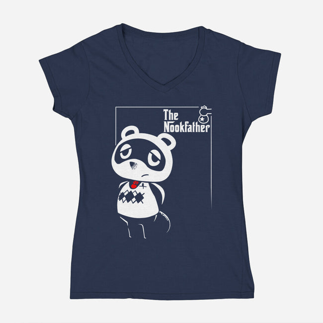 The Nookfather-womens v-neck tee-theteenosaur