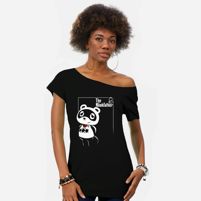 The Nookfather-womens off shoulder tee-theteenosaur