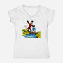 There are Treasures Everywhere-womens v-neck tee-mikebonales