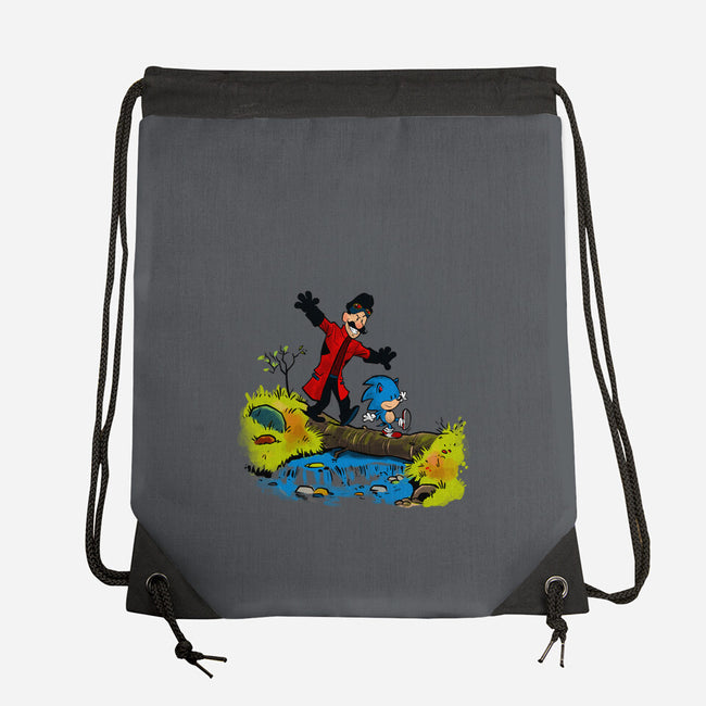 There are Treasures Everywhere-none drawstring bag-mikebonales