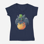 Irish Dragon-womens v-neck tee-eduely