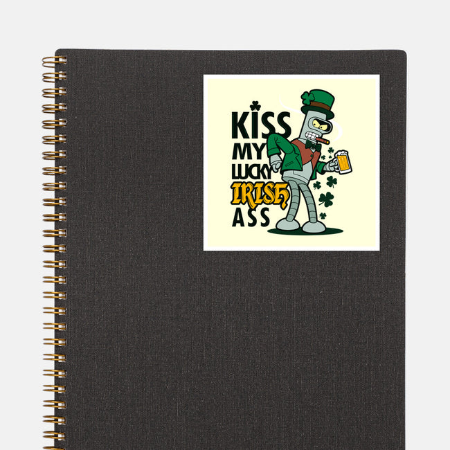 Kiss My Lucky Irish Ass-none glossy sticker-Boggs Nicolas