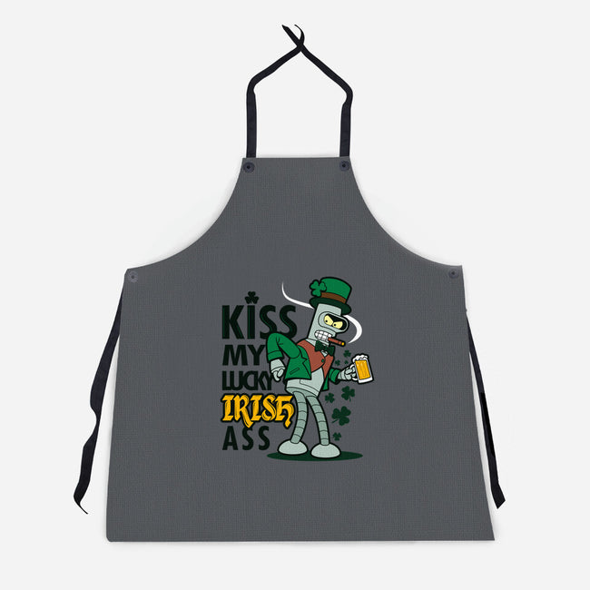 Kiss My Lucky Irish Ass-unisex kitchen apron-Boggs Nicolas