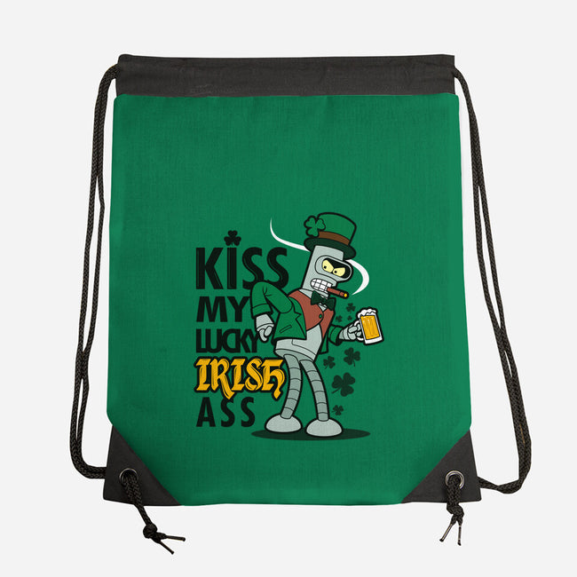 Kiss My Lucky Irish Ass-none drawstring bag-Boggs Nicolas