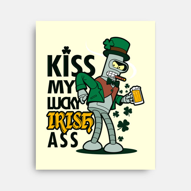 Kiss My Lucky Irish Ass-none stretched canvas-Boggs Nicolas