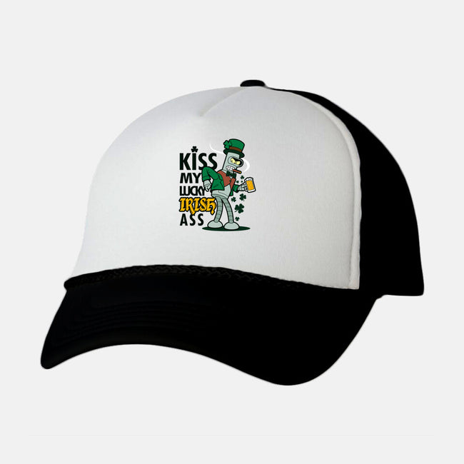 Kiss My Lucky Irish Ass-unisex trucker hat-Boggs Nicolas